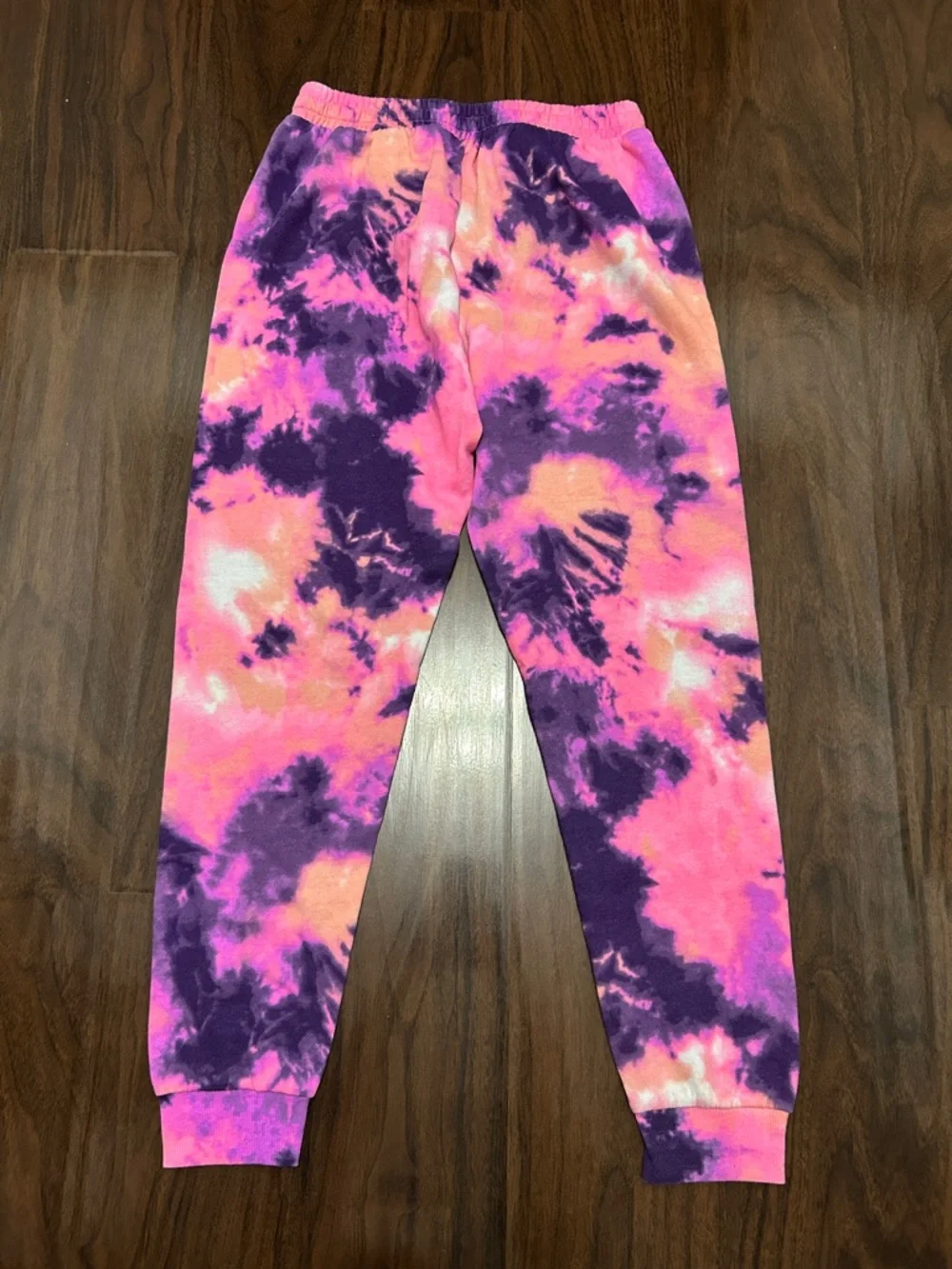 Justice Pink and Purple Tie-Dye Joggers